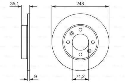 Тормозной диск BOSCH 0 986 479 888