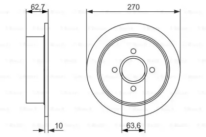 Тормозной диск BOSCH 0 986 479 897