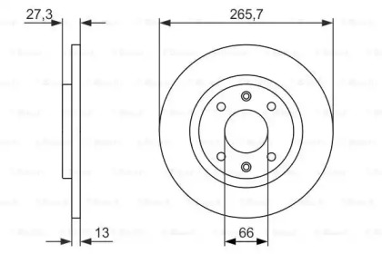 Тормозной диск BOSCH 0 986 479 909