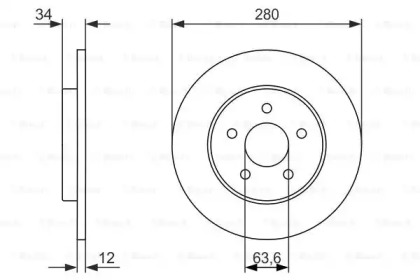 Тормозной диск BOSCH 0 986 479 934