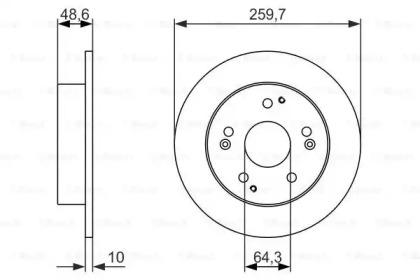 Тормозной диск BOSCH 0 986 479 964