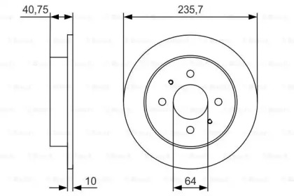 Тормозной диск BOSCH 0 986 479 967