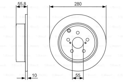 Тормозной диск BOSCH 0 986 479 969