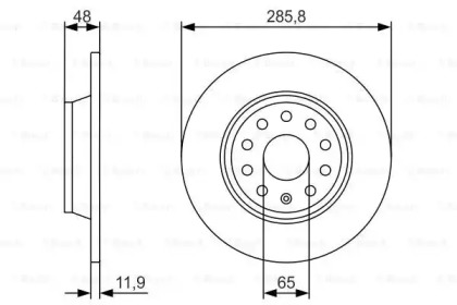 Тормозной диск BOSCH 0 986 479 972