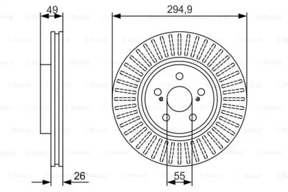 Тормозной диск BOSCH 0 986 479 986