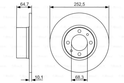 Тормозной диск BOSCH 0 986 479 988