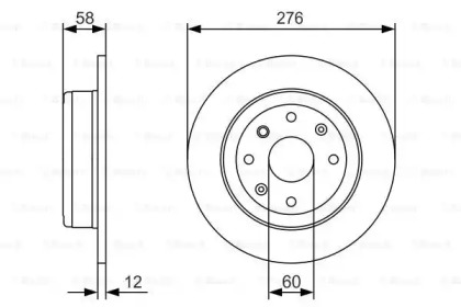 Тормозной диск BOSCH 0 986 479 A56