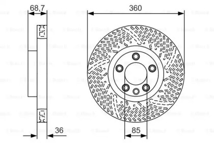 Тормозной диск BOSCH 0 986 479 B13