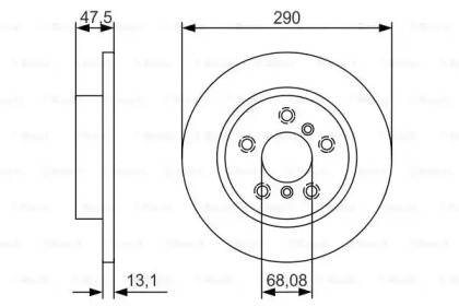 Тормозной диск BOSCH 0 986 479 D17