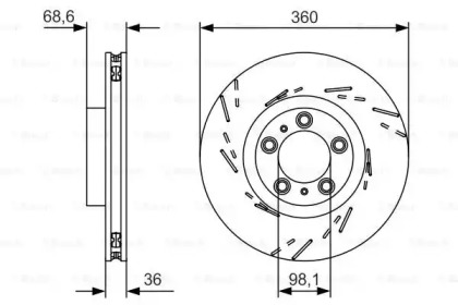 Тормозной диск BOSCH 0 986 479 D22