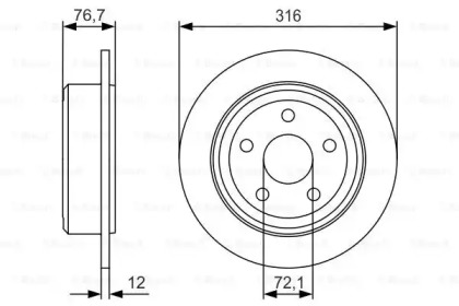 Тормозной диск BOSCH 0 986 479 R08