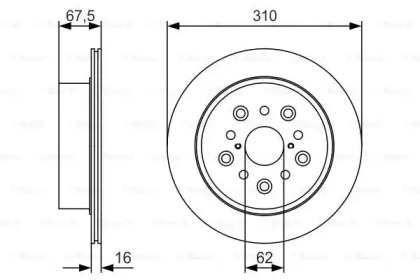 Тормозной диск BOSCH 0 986 479 R25