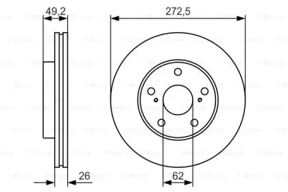 Тормозной диск BOSCH 0 986 479 R45