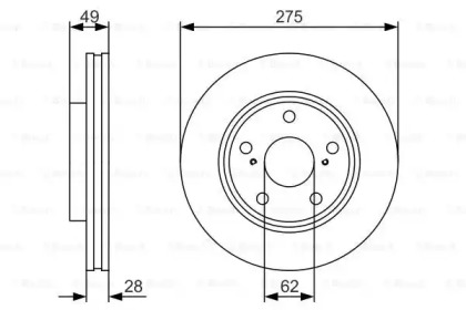 Тормозной диск BOSCH 0 986 479 R58