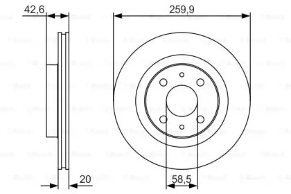 Тормозной диск BOSCH 0 986 479 R74