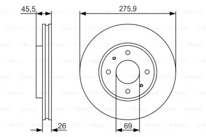 Тормозной диск BOSCH 0 986 479 R94