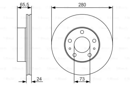 Тормозной диск BOSCH 0 986 479 R98