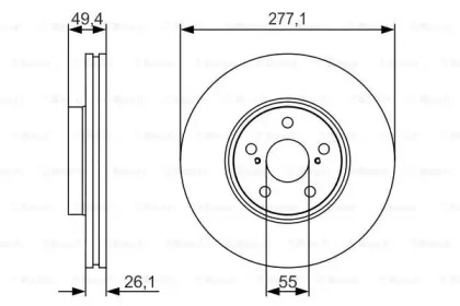 Тормозной диск BOSCH 0 986 479 S09