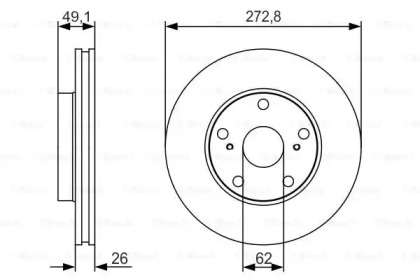 Тормозной диск BOSCH 0 986 479 S16