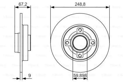 Тормозной диск BOSCH 0 986 479 S42