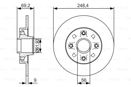 Тормозной диск BOSCH 0 986 479 S43