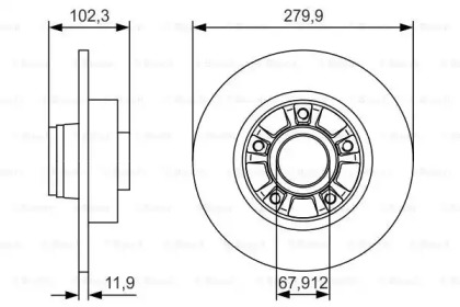 Тормозной диск BOSCH 0 986 479 S44