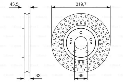 Тормозной диск BOSCH 0 986 479 T01