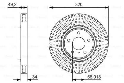 Тормозной диск BOSCH 0 986 479 T32