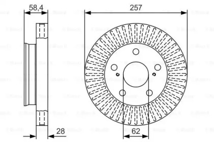 Тормозной диск BOSCH 0 986 479 T43