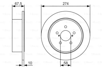 Тормозной диск BOSCH 0 986 479 T51