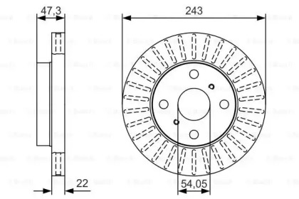 Тормозной диск BOSCH 0 986 479 T72