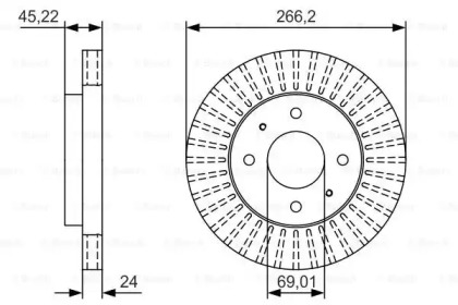 Тормозной диск BOSCH 0 986 479 T75