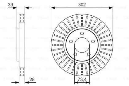 Тормозной диск BOSCH 0 986 479 U03