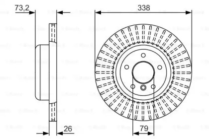 Тормозной диск BOSCH 0 986 479 U64