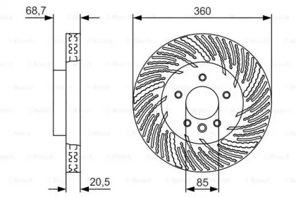 Тормозной диск BOSCH 0 986 479 V02