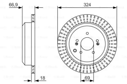 Тормозной диск BOSCH 0 986 479 V10