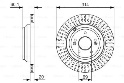 Тормозной диск BOSCH 0 986 479 V11