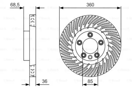 Тормозной диск BOSCH 0 986 479 V13