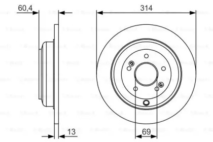 Тормозной диск BOSCH 0 986 479 V15