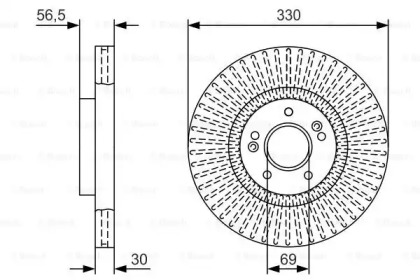 Тормозной диск BOSCH 0 986 479 V19