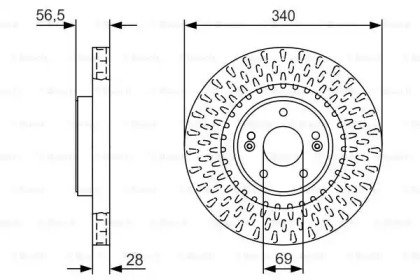 Тормозной диск BOSCH 0 986 479 V22