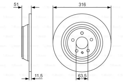 Тормозной диск BOSCH 0 986 479 V24