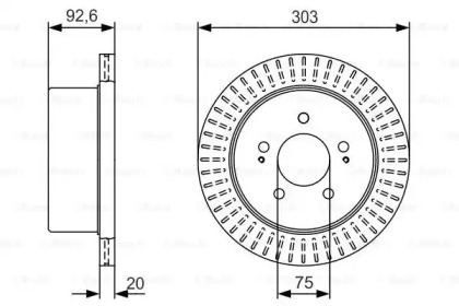 Тормозной диск BOSCH 0 986 479 V26