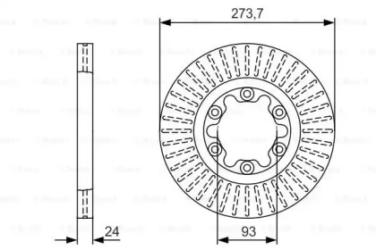 Тормозной диск BOSCH 0 986 479 V36