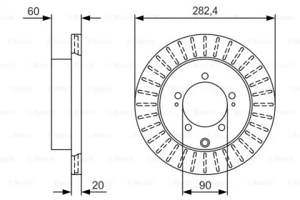 Тормозной диск BOSCH 0 986 479 V40