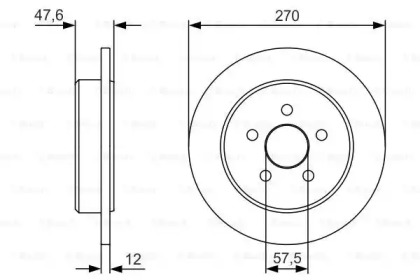 Тормозной диск BOSCH 0 986 479 V43