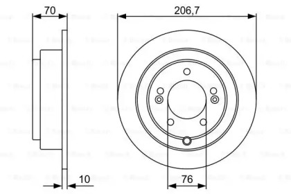 Тормозной диск BOSCH 0 986 479 V53