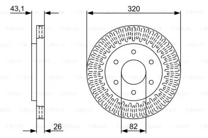 Тормозной диск BOSCH 0 986 479 V68