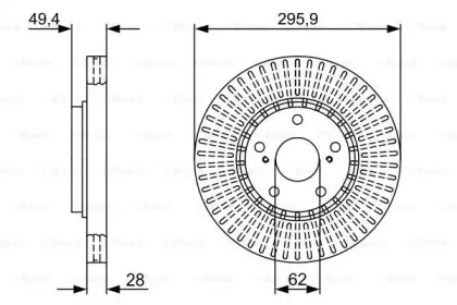 Тормозной диск BOSCH 0 986 479 V71