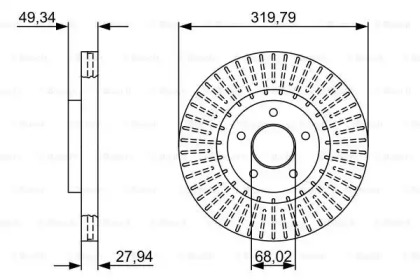 Тормозной диск BOSCH 0 986 479 V75